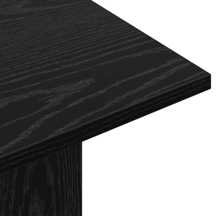 Wandtafel Zwart eiken 100 x 30 x 75 cm Bewerkt hout
