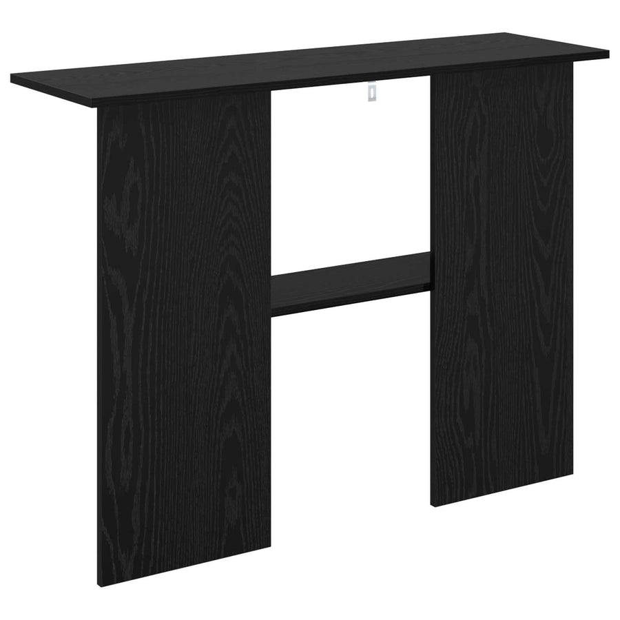 Wandtafel Zwart eiken 100 x 30 x 75 cm Bewerkt hout