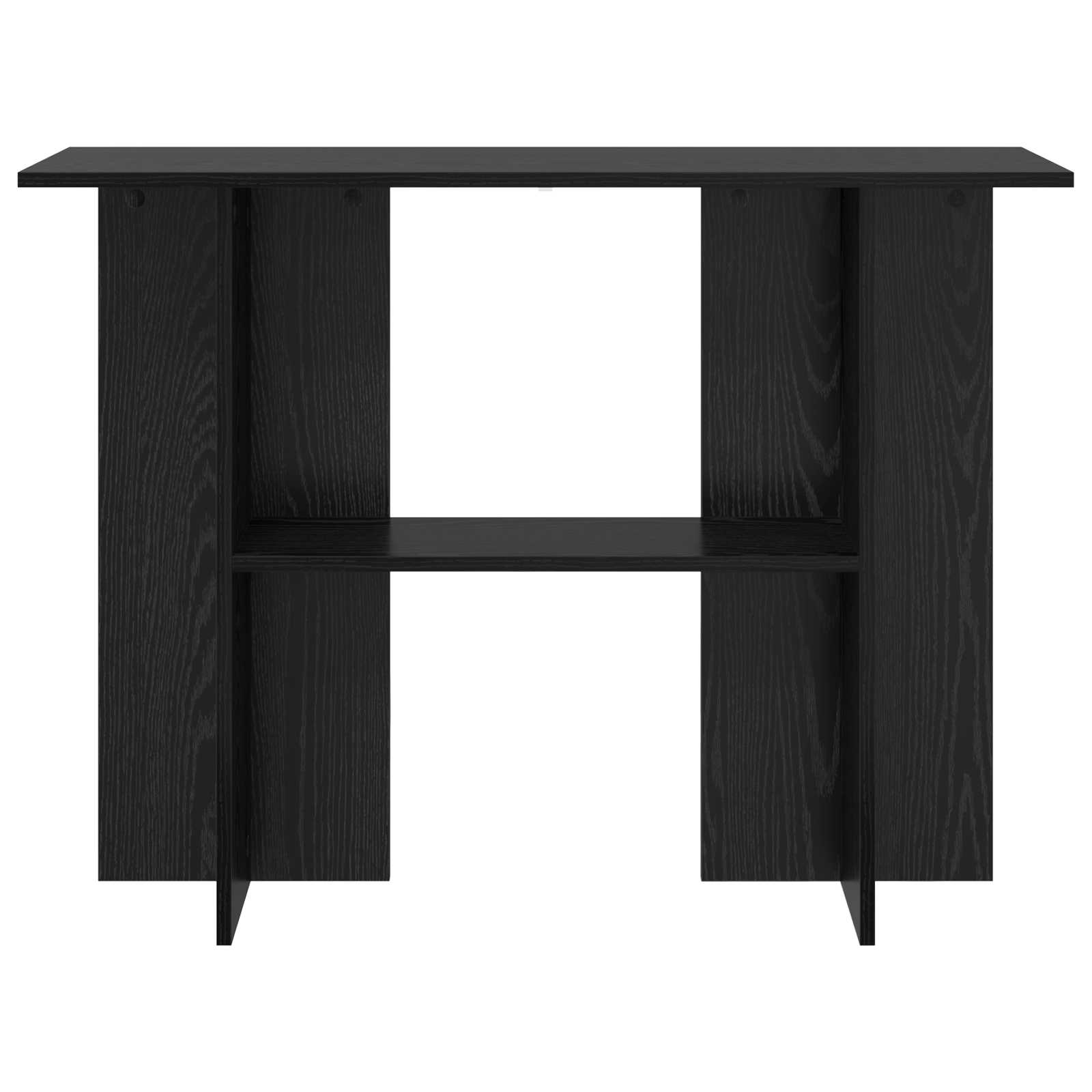 Wandtafel Zwart eiken 100 x 30 x 75 cm Bewerkt hout