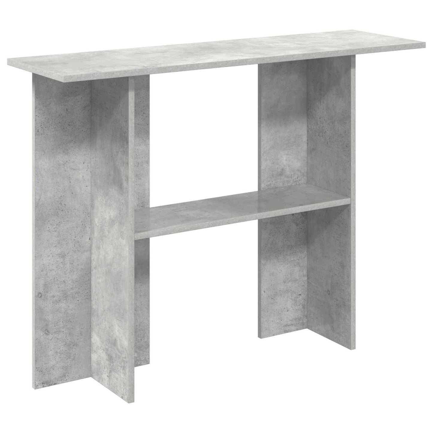 Wandtafel Betongrijs 100 x 30 x 75 cm Bewerkt hout