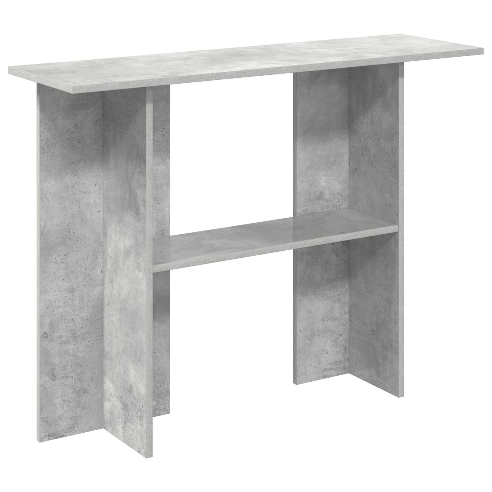 Wandtafel Betongrijs 100 x 30 x 75 cm Bewerkt hout