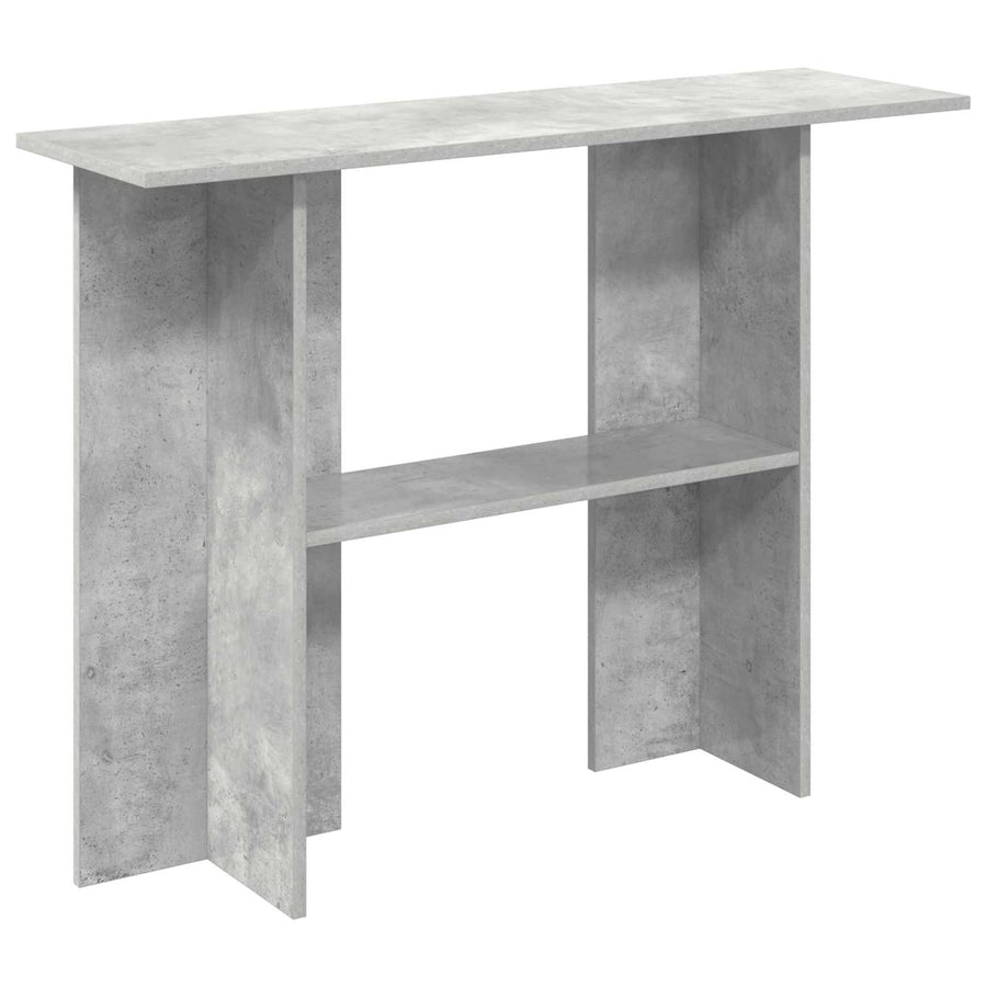 Wandtafel Betongrijs 100 x 30 x 75 cm Bewerkt hout
