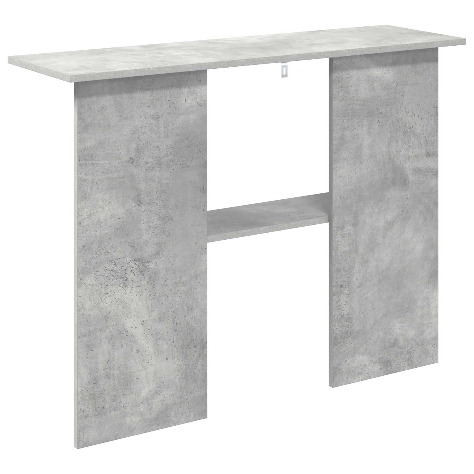 Wandtafel Betongrijs 100 x 30 x 75 cm Bewerkt hout
