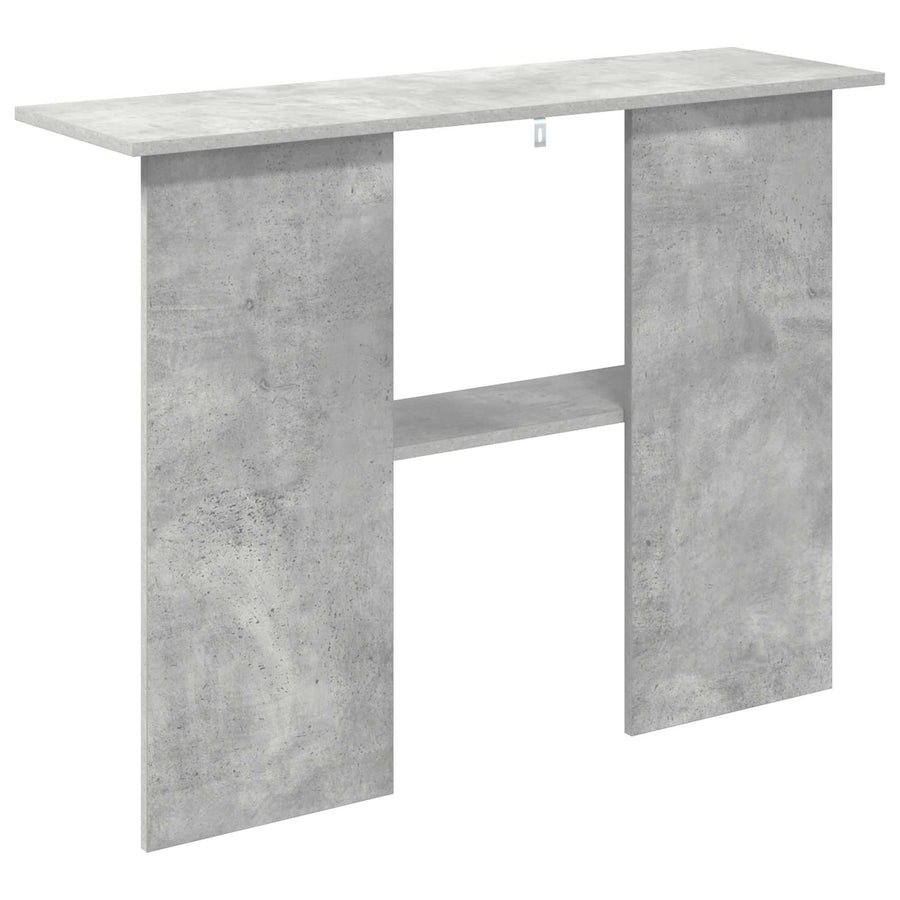 Wandtafel Betongrijs 100 x 30 x 75 cm Bewerkt hout