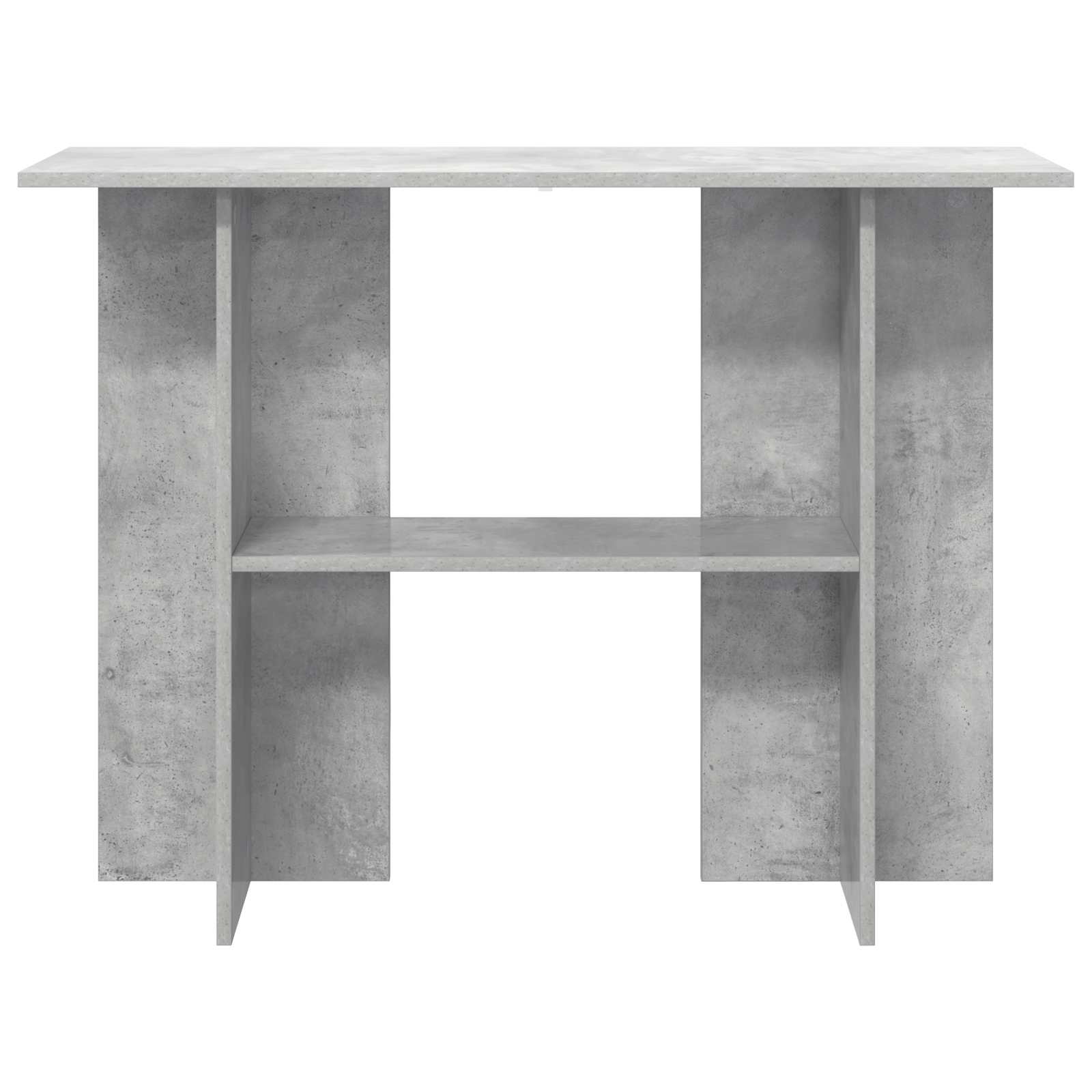 Wandtafel Betongrijs 100 x 30 x 75 cm Bewerkt hout