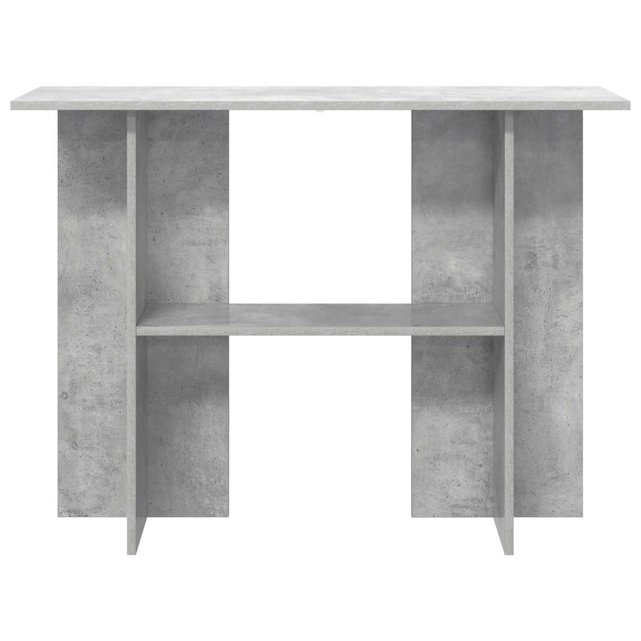 Wandtafel Betongrijs 100 x 30 x 75 cm Bewerkt hout