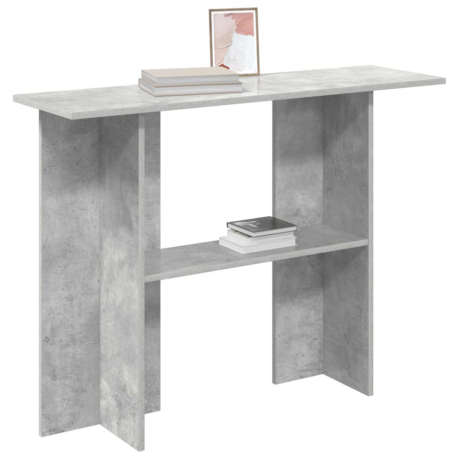 Wandtafel Betongrijs 100 x 30 x 75 cm Bewerkt hout
