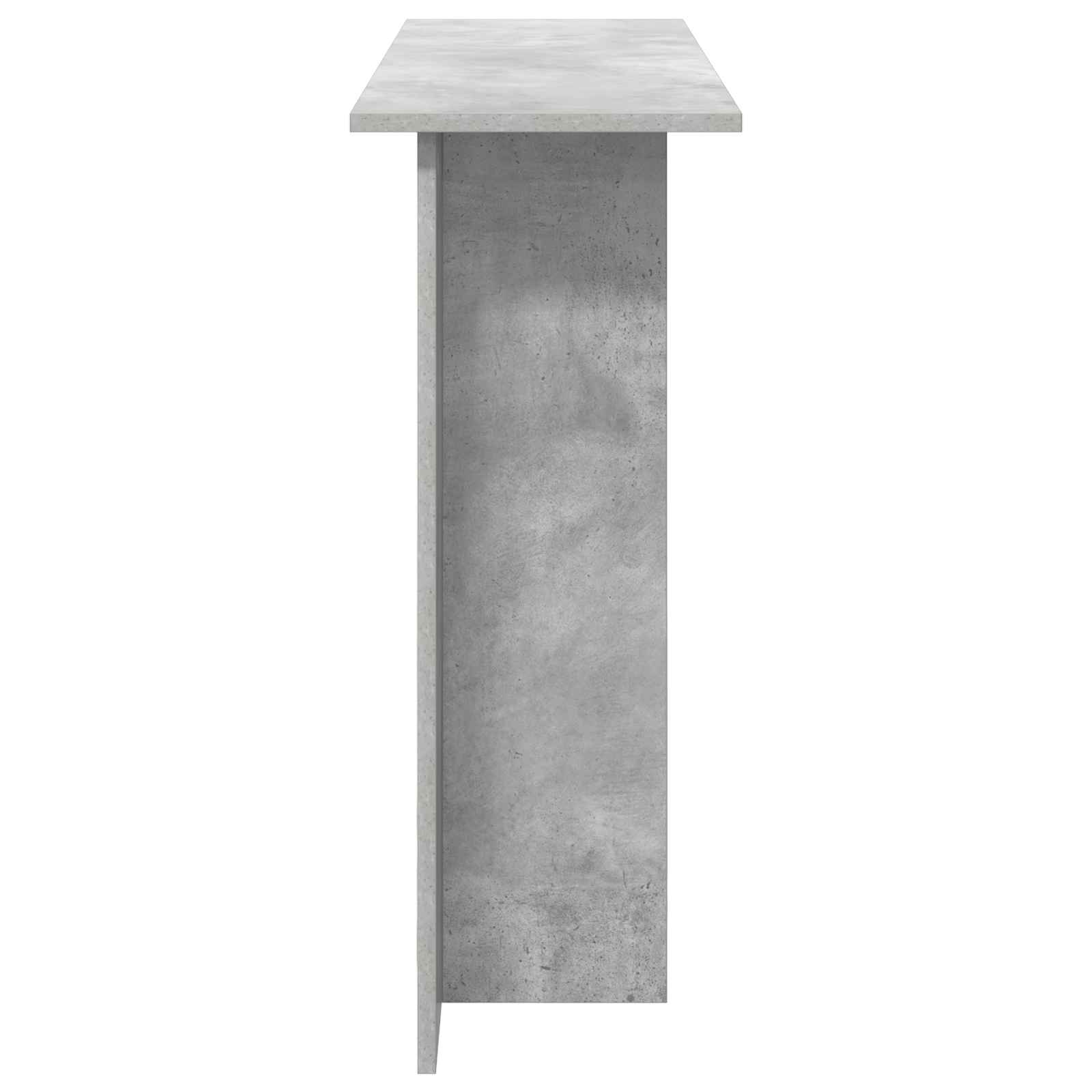 Wandtafel Betongrijs 100 x 30 x 75 cm Bewerkt hout
