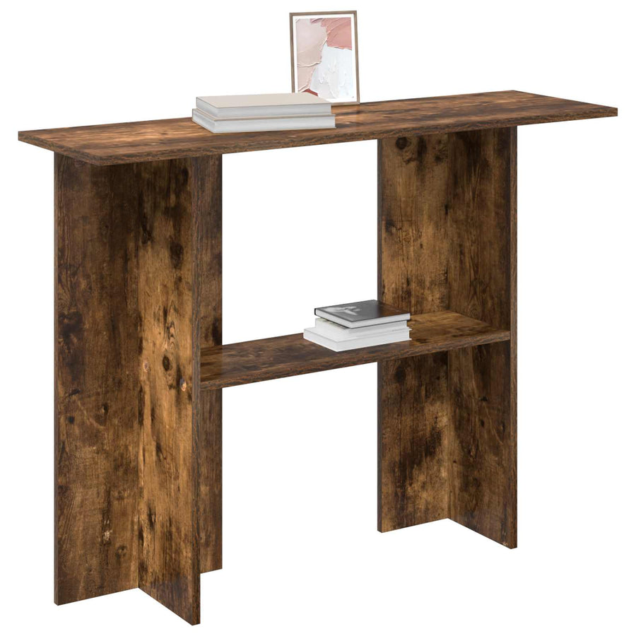 Wandtafel Gerookt eiken 100 x 30 x 75 cm Bewerkt hout