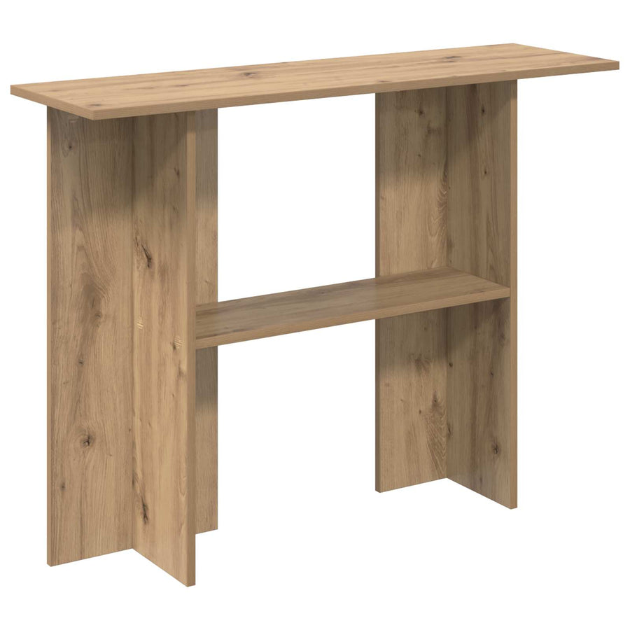 Wandtafel Artisanaal eiken 100 x 30 x 75 cm Bewerkt hout
