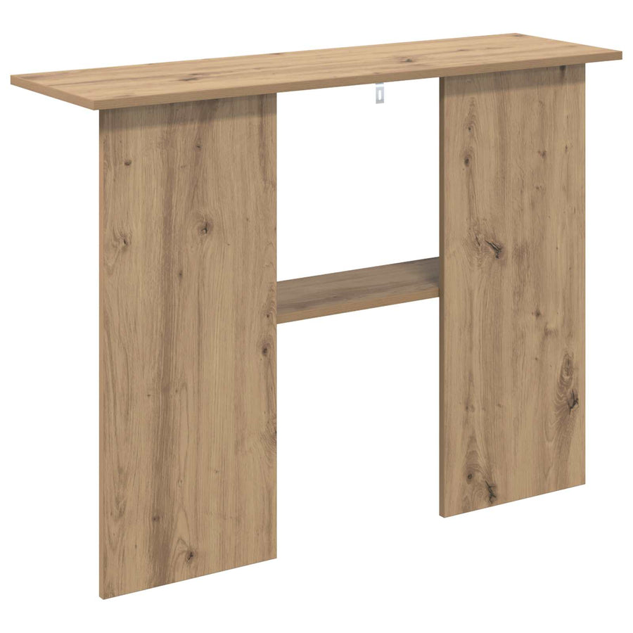 Wandtafel Artisanaal eiken 100 x 30 x 75 cm Bewerkt hout