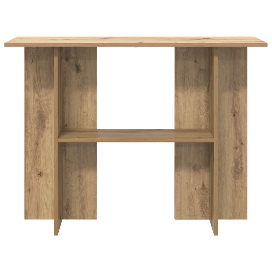 Wandtafel Artisanaal eiken 100 x 30 x 75 cm Bewerkt hout