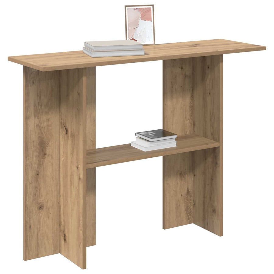 Wandtafel Artisanaal eiken 100 x 30 x 75 cm Bewerkt hout
