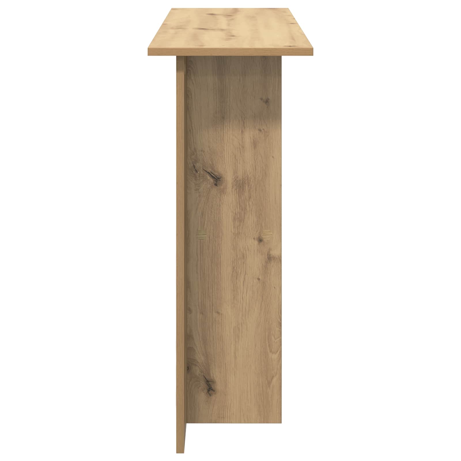 Wandtafel Artisanaal eiken 100 x 30 x 75 cm Bewerkt hout
