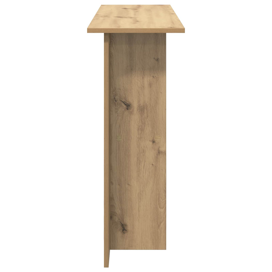 Wandtafel Artisanaal eiken 100 x 30 x 75 cm Bewerkt hout
