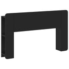 Hoofdeindkast 135x18,5x80 cm zwart geconstrueerd hout