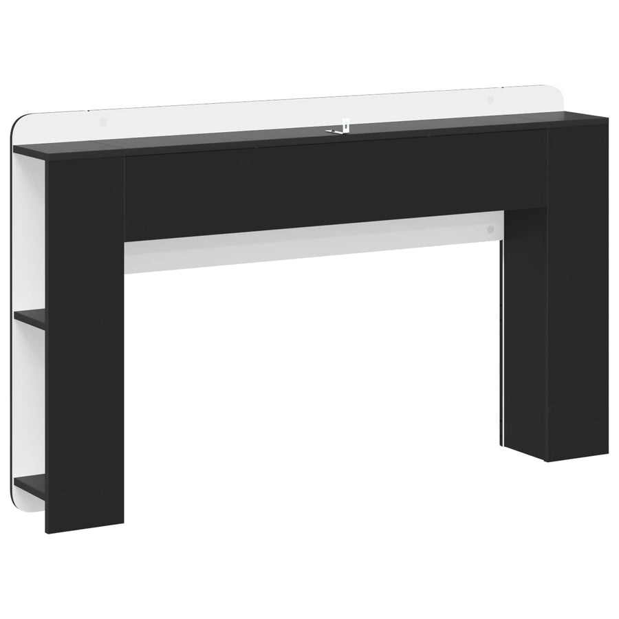 Hoofdeinde kas Zwart 135 x 18,5 x 80 cm Geconstrueerd hout