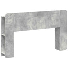Hoofdbordkast 135x18.5x80 cm betongrijs bewerkt hout