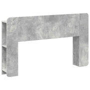 Hoofdbordkast 135x18.5x80 cm betongrijs bewerkt hout