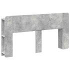 Hoofdeinde kast 154x18.5x80 cm betongrijs bewerkt hout