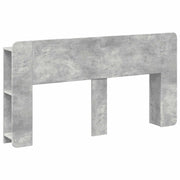 Hoofdeinde kast 182,5x18,5x80 cm betongrijs bewerkt hout