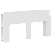 Hoofdeindkast 182,5x18,5x80 cm hoogglans wit bewerkt hout