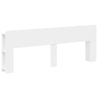 Headboard cabinet with storage White Engineered wood