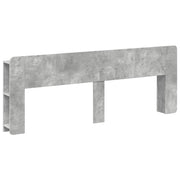 Hoofdeindkast met opslag 215x18.5x80 cm betongrijs bewerkt hout