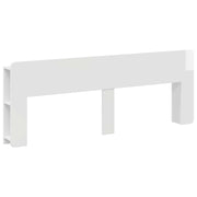 Hoofdeindkast 215x18.5x80 cm hoogglans wit bewerkt hout