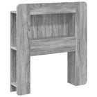 Headboard cabinet with storage Sonoma gray Engineered wood