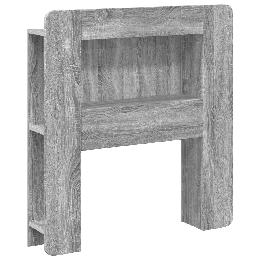 Hoofdbordkast met opslag Grijs sonoma Geconstrueerd hout