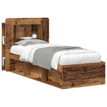 Hoofdbordkast met opslag Oud hout Geconstrueerd hout