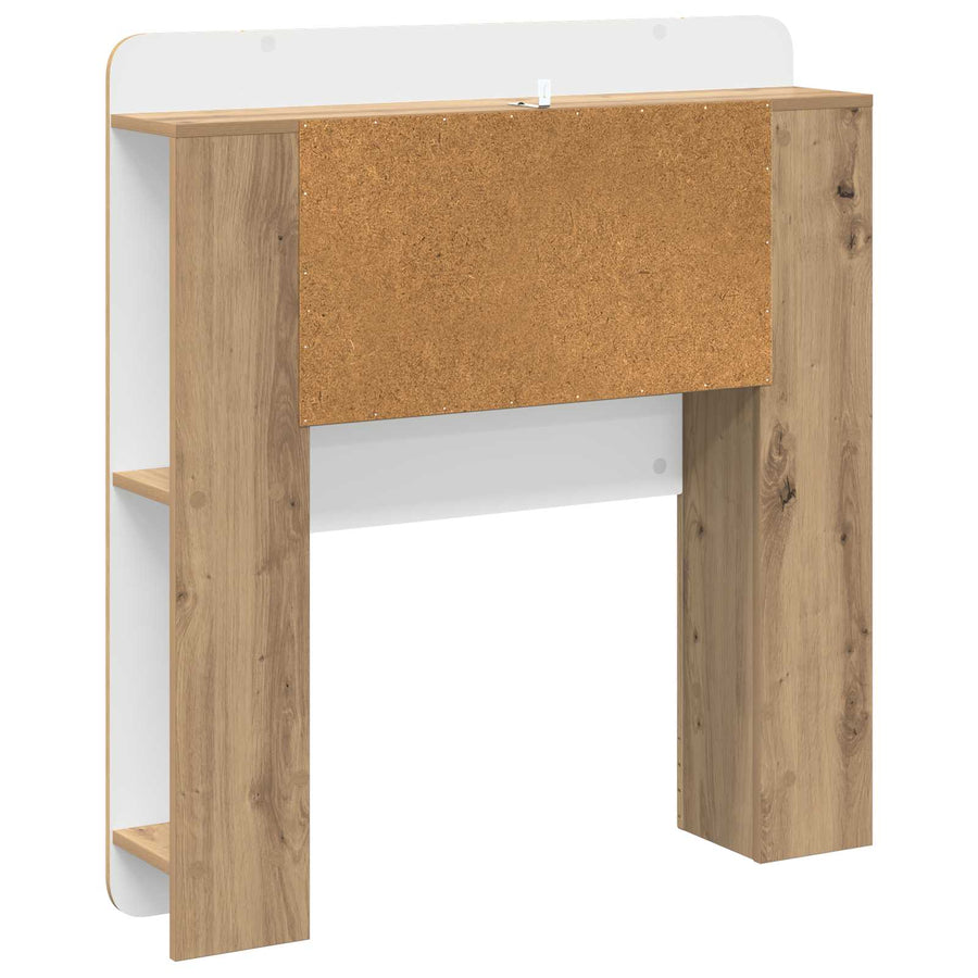Hoofdbordkast met opslag Artisanaal eiken Geconstrueerd hout