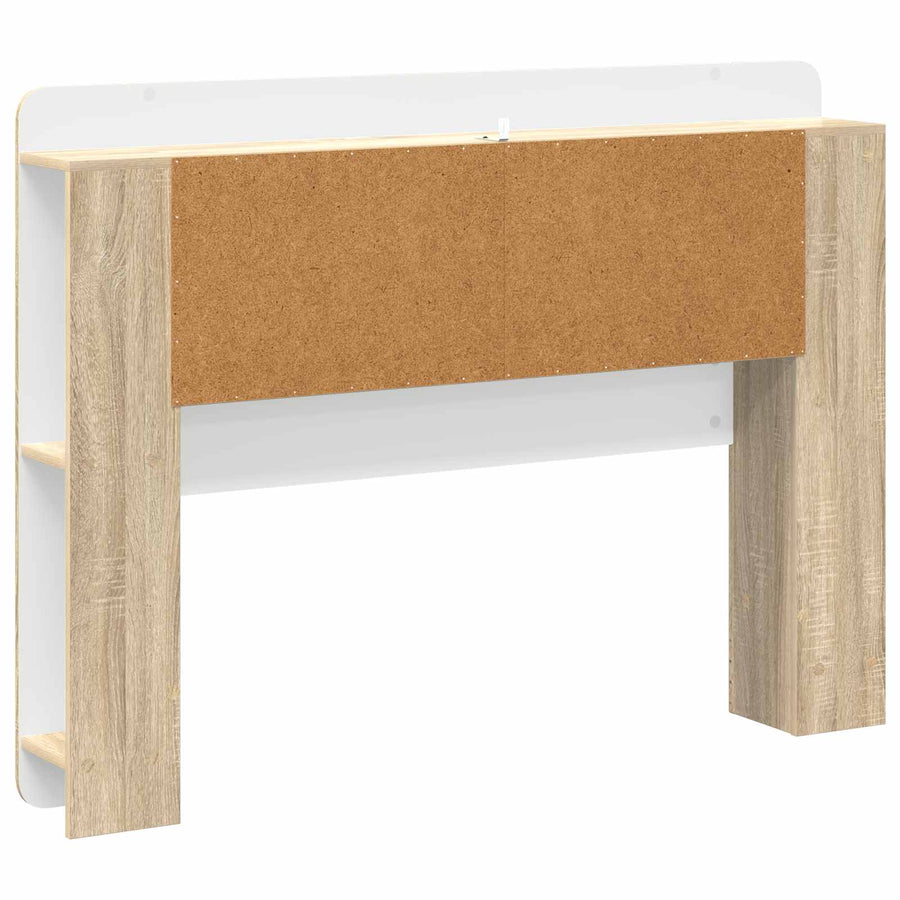 Hoofdbordkast met opslag Sonoma Eiken Geconstrueerd hout
