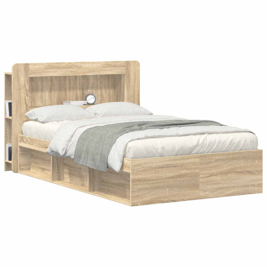 Hoofdbordkast met opslag Sonoma Eiken Geconstrueerd hout