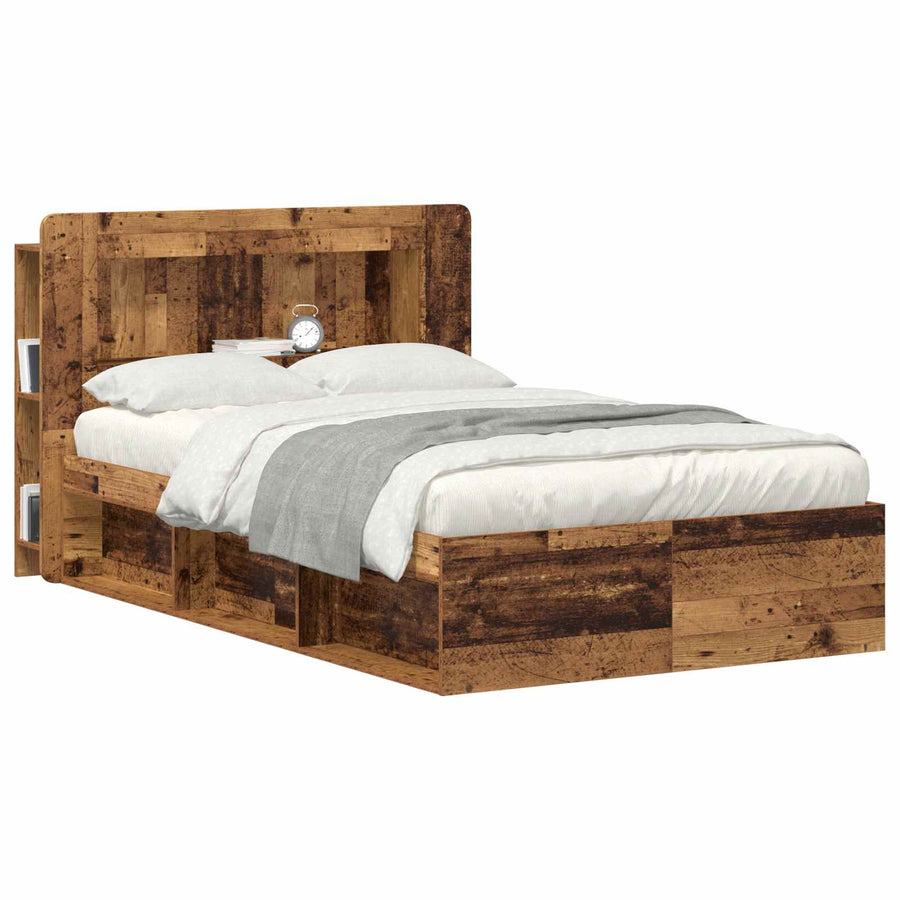 Hoofdbordkast met opslag Oud hout Geconstrueerd hout