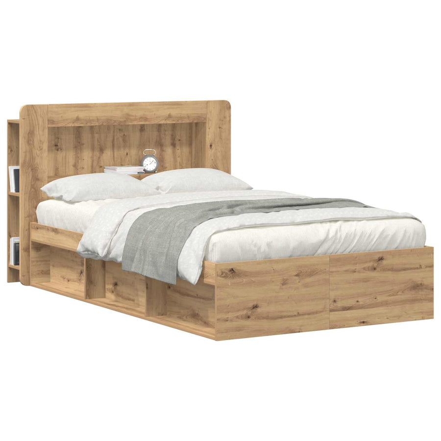 Hoofdbordkast met opslag Artisanaal eiken Geconstrueerd hout