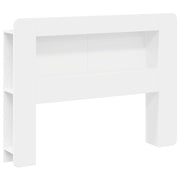 Hoofdbordkast 135x18.5x100 cm geconstrueerd hout wit