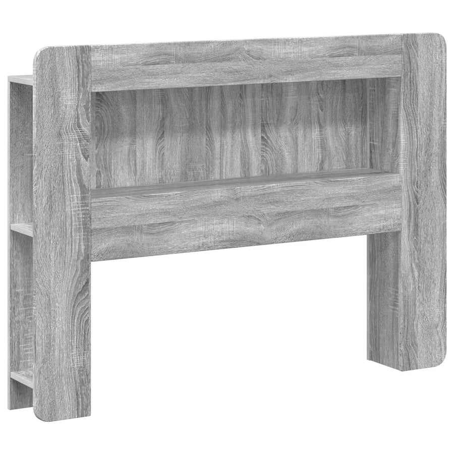 Hoofdbordkast met opslag Grijs sonoma Geconstrueerd hout