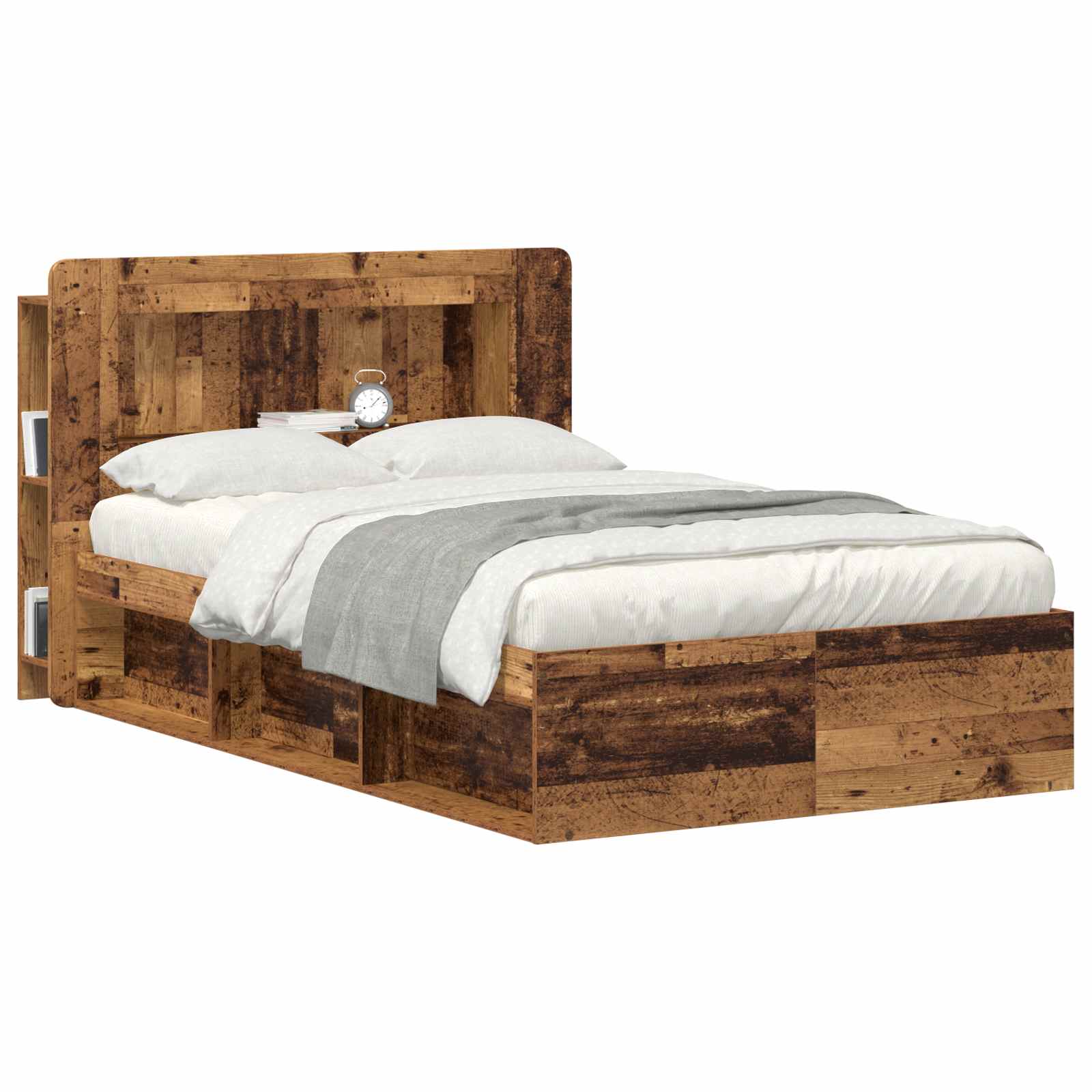 Hoofdbordkast met opslag Oud hout Geconstrueerd hout