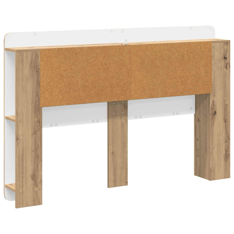 Hoofdbordkast met opslag Artisanaal eiken Geconstrueerd hout