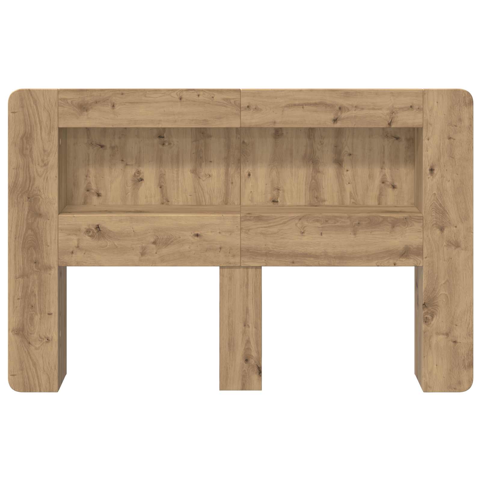 Hoofdbordkast met opslag Artisanaal eiken Geconstrueerd hout