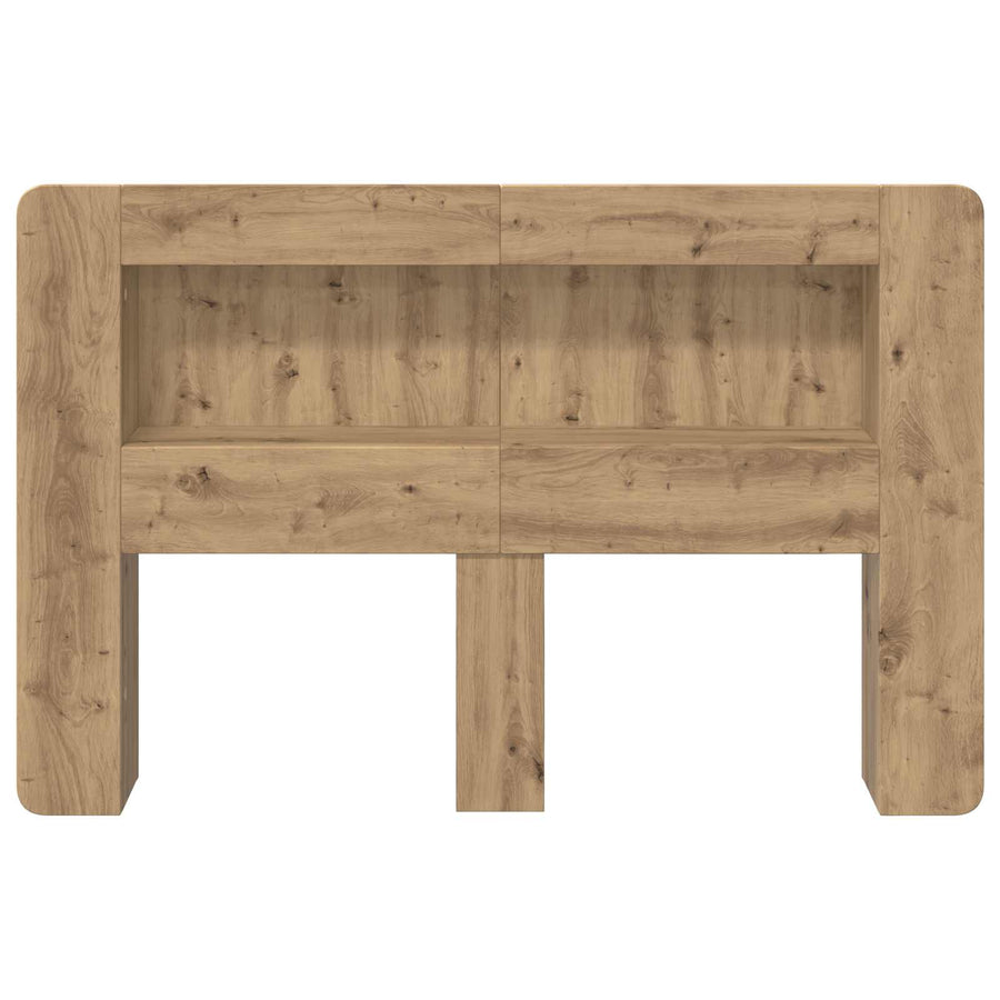 Hoofdbordkast met opslag Artisanaal eiken Geconstrueerd hout