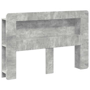 Hoofdbordkast 182x18.5x100 cm betongrijs geconstrueerd hout