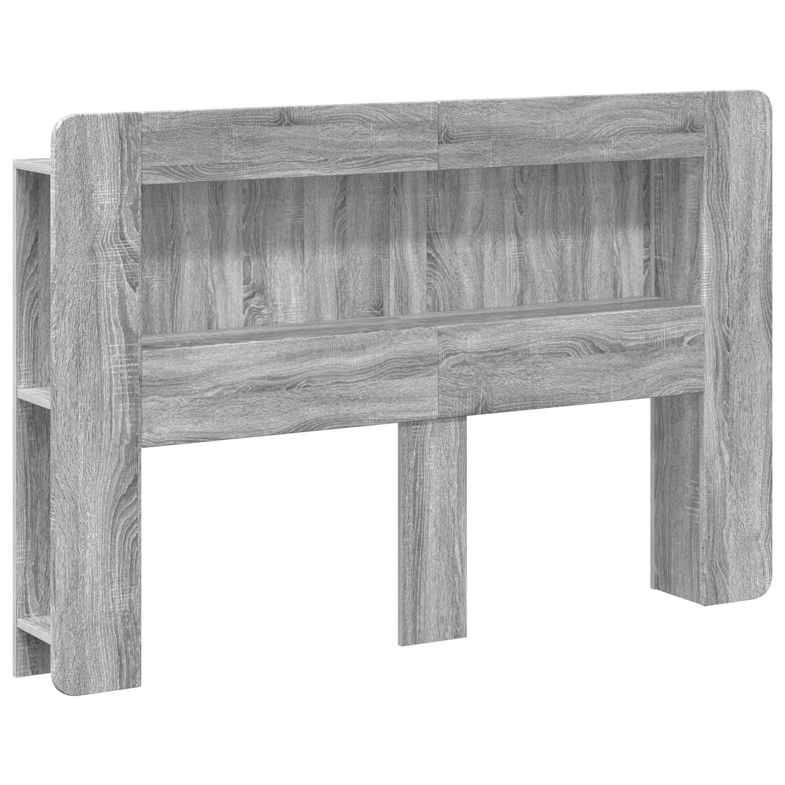 Hoofdbordkast met opslag Grijs sonoma Geconstrueerd hout