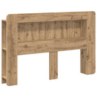 Headboard cabinet with storage Artisanal oak Engineered wood