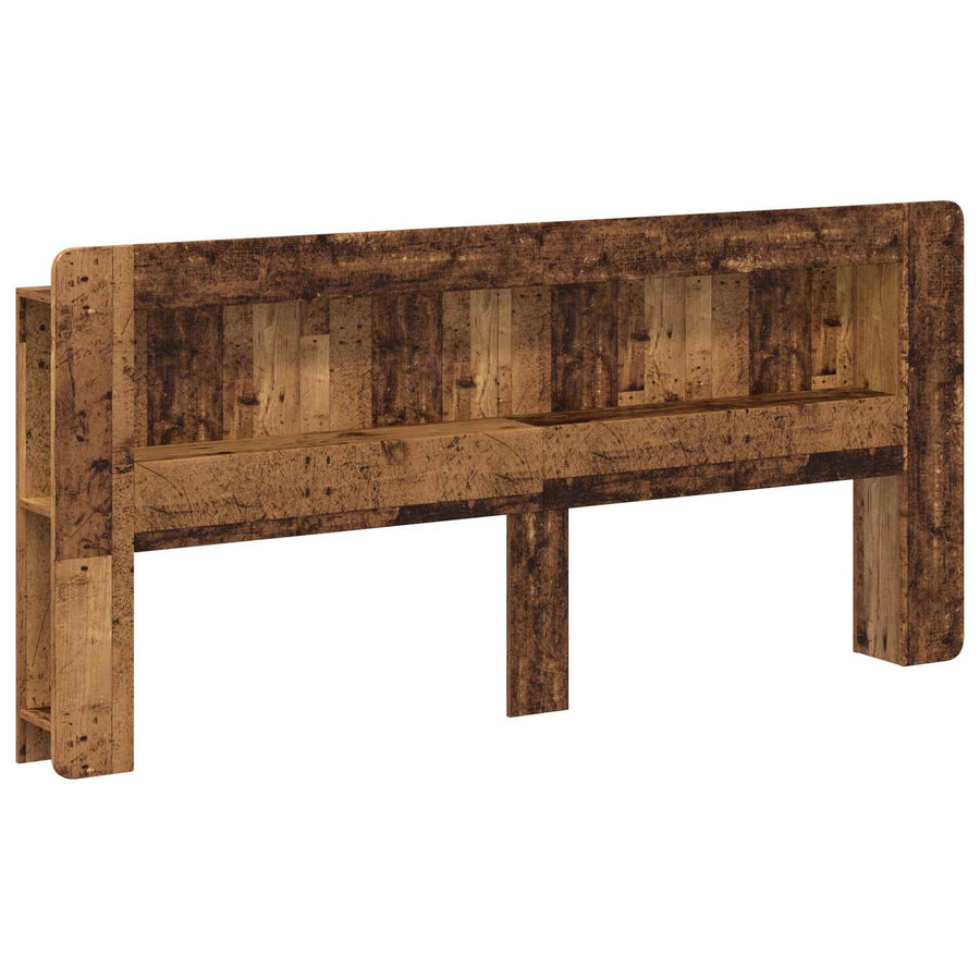 Hoofdbordkast met opslag Oud hout Geconstrueerd hout