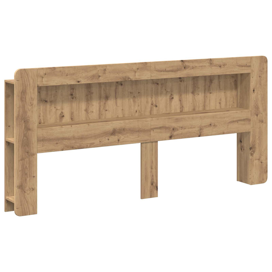 Hoofdbordkast met opslag Artisanaal eiken Geconstrueerd hout