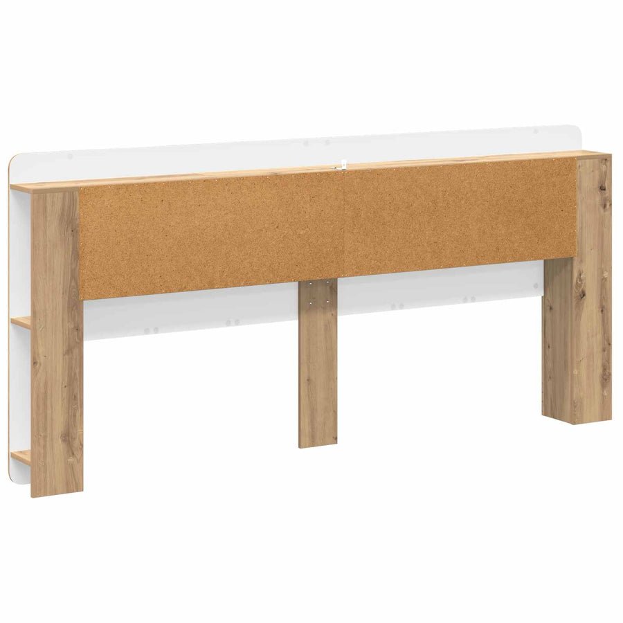 Hoofdbordkast met opslag Artisanaal eiken Geconstrueerd hout