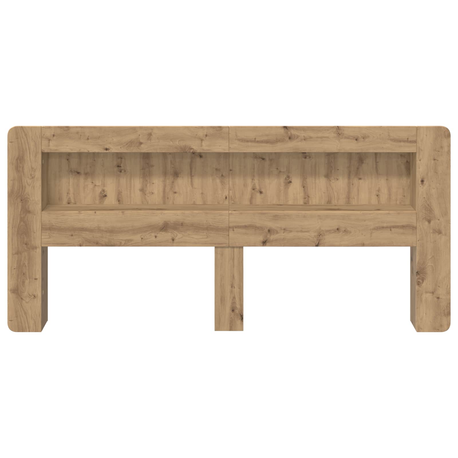 Hoofdbordkast met opslag Artisanaal eiken Geconstrueerd hout